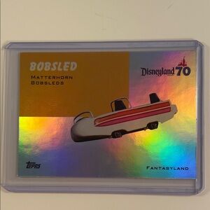 Disneyland 70 Bobsleds Trading Card - Gold Holographic